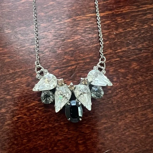 Sorrelli Silver and Black Crystal Necklace - Picture 4 of 5